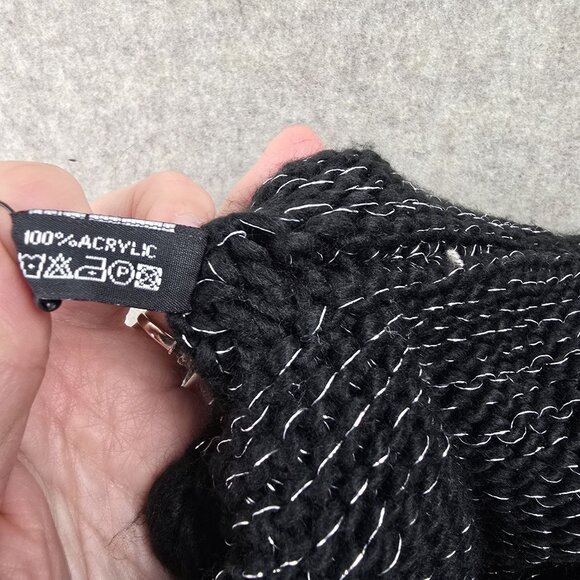 Lot of Womens Knitted Infinity Scarf Acrylic Beige Fringe Detailing Tassels - Picture 11 of 14